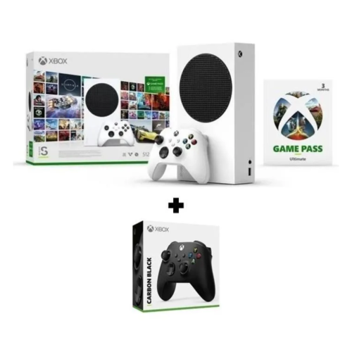 Pack Console Xbox Series S – 512Go – 3 mois de Game Pass Ultimate inclus + Manette Xbox Series sans fil Carbon Black