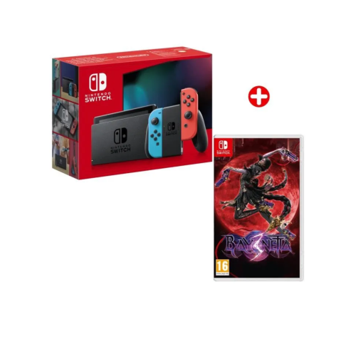 Pack Nintendo : Console Nintendo Switch • Bleu Néon & Rouge Néon + Bayonetta 3