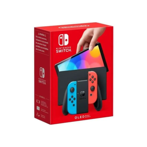 Console Nintendo Switch – Modèle OLED • Bleu Néon & Rouge Néon